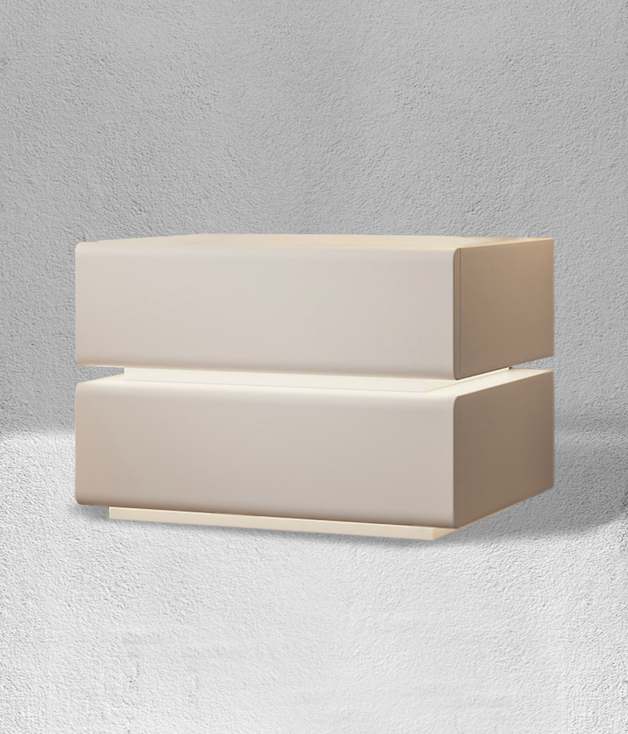 Wooden Bedside Table Nightstand with 2 Drawers and Sensor Light