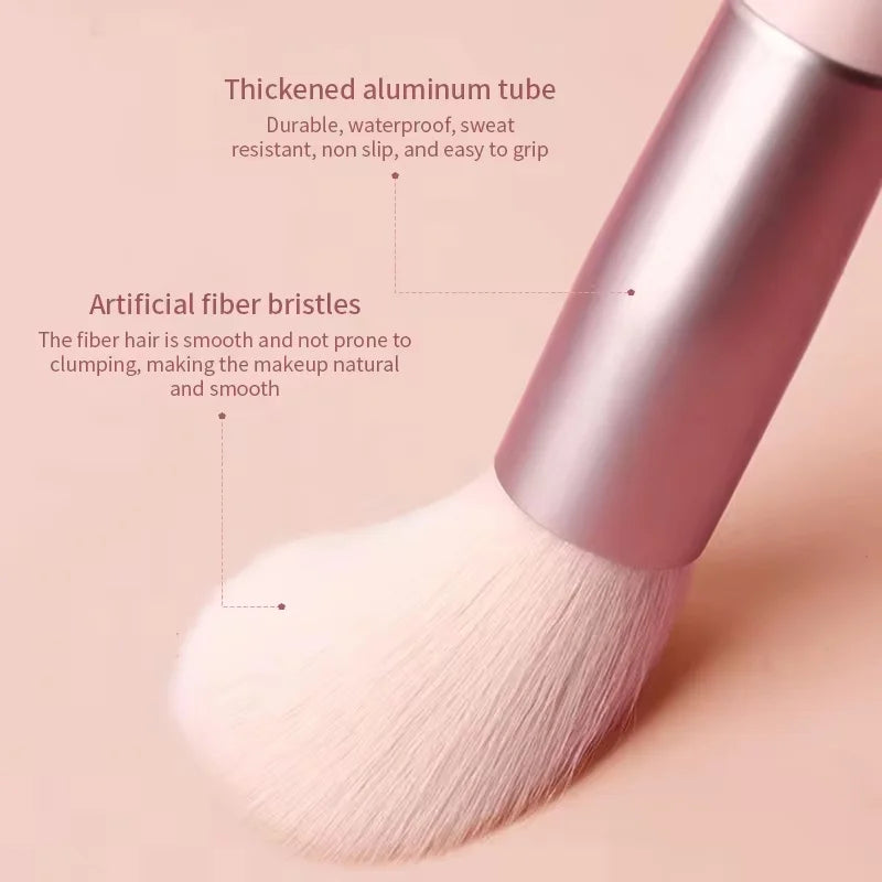 Essential 8 Makeup Brushes: Portable Beauty Tool Kit