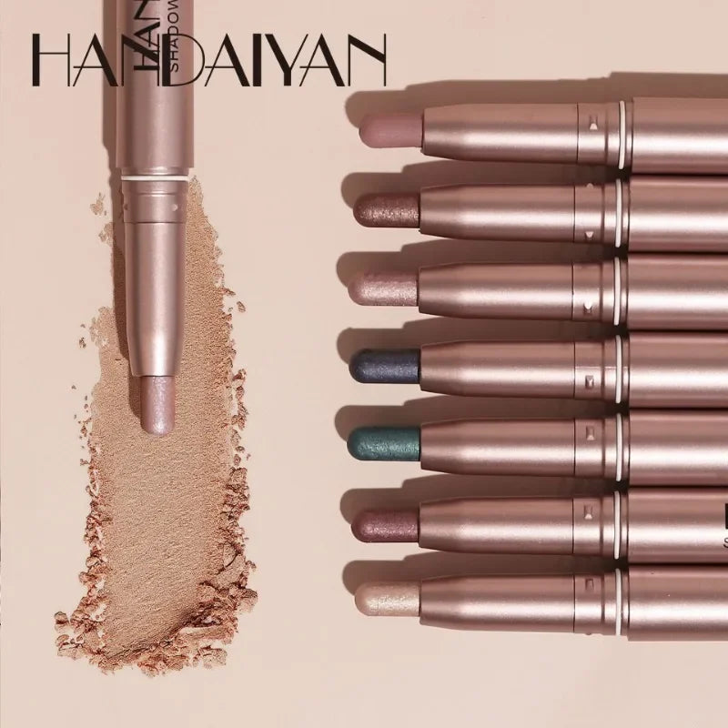 High-Gloss Pearlescent Eyeshadow Sticks: Waterproof Color Collection
