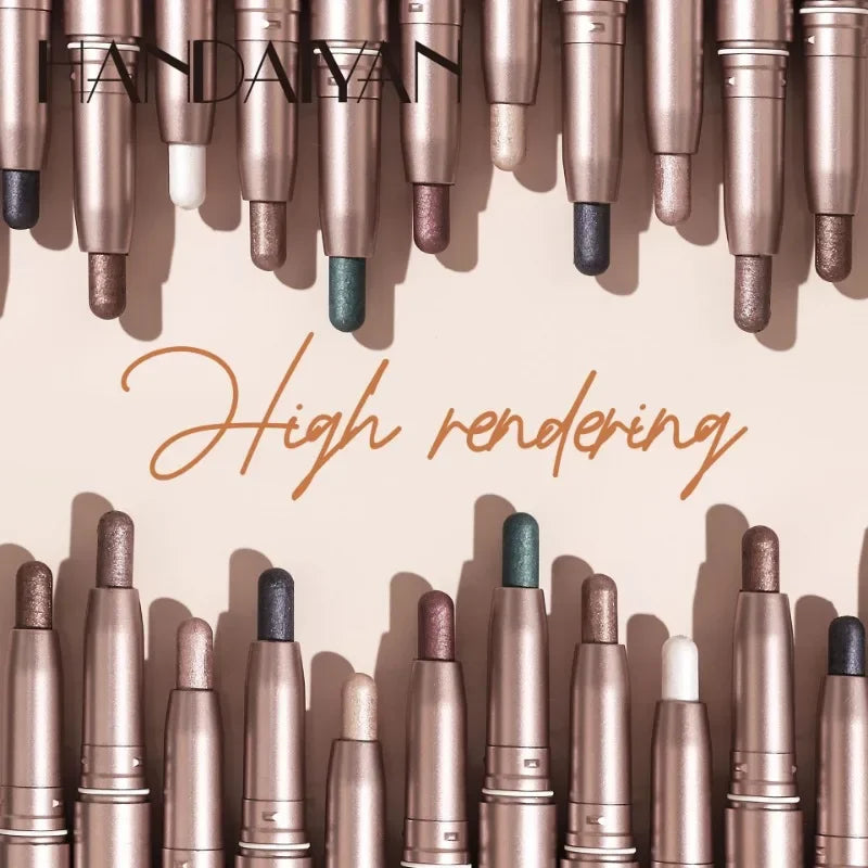 High-Gloss Pearlescent Eyeshadow Sticks: Waterproof Color Collection