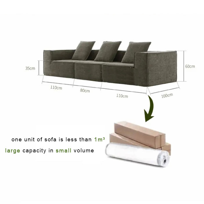 Compressible Block Sofa