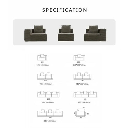 Compressible Block Sofa