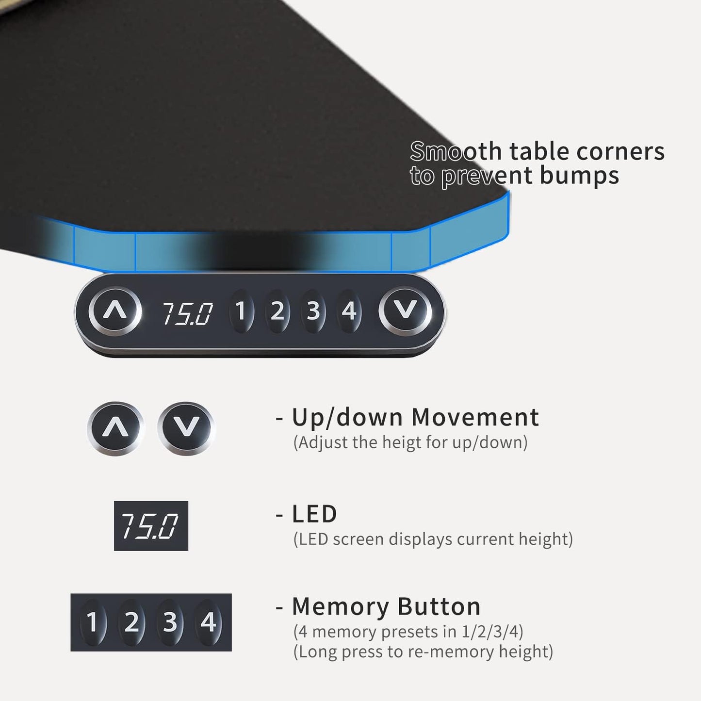 Electric Height Adjustable Standing Desk