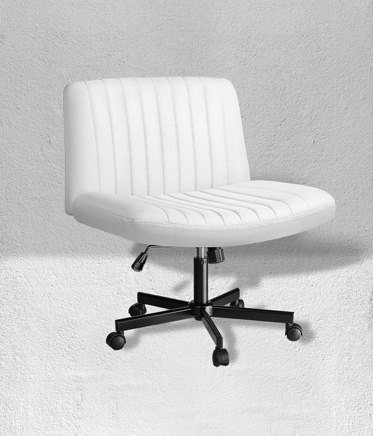 Wide Seat Armless Swivel Office Chair