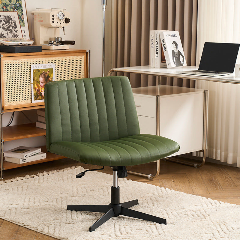 Wide Seat Armless Swivel Office Chair