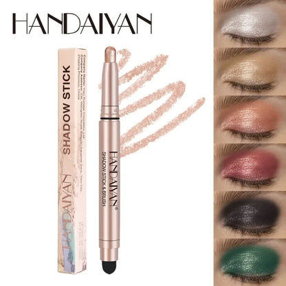 High-Gloss Pearlescent Eyeshadow Sticks: Waterproof Color Collection