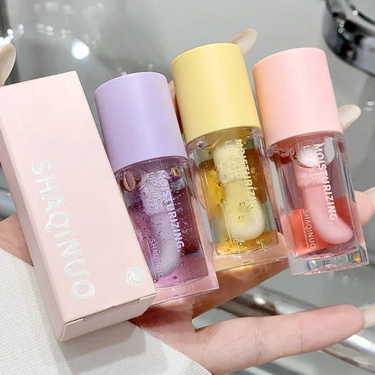 Crystal Clear Fruit Lip Oil: Moisturizing Gloss & Plumper