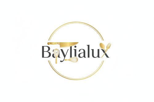 带Baylialuxlogo，主题跟厨具有关，背景为白色