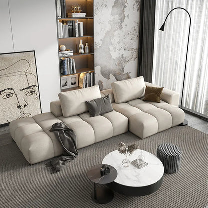 Italian design cream style fabric sofa