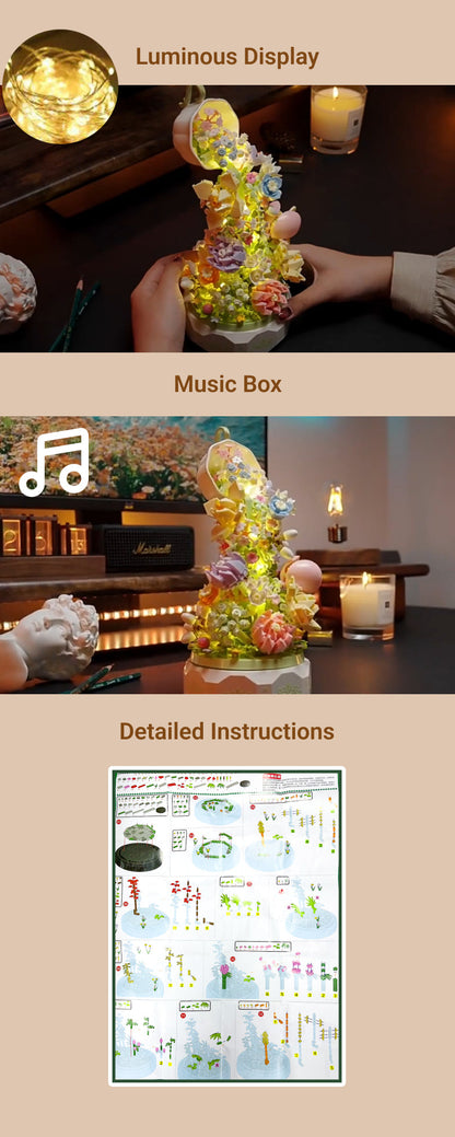 Floral Charm Tea Melody Music Box